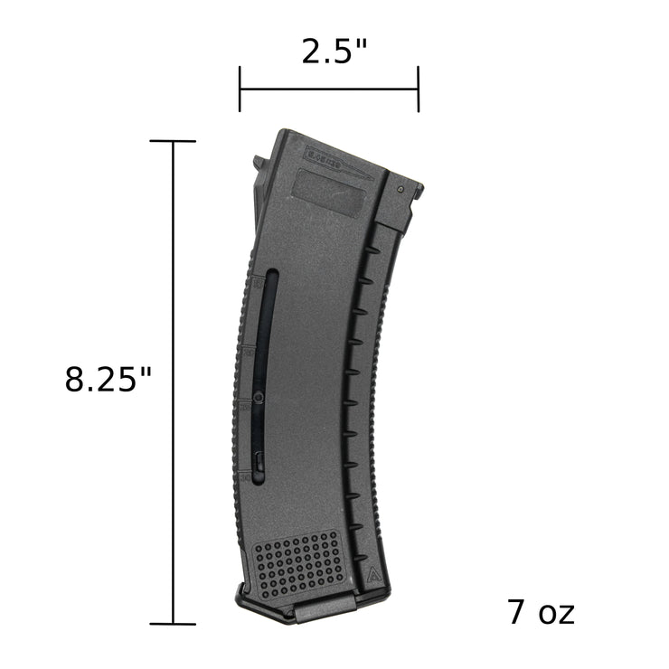 Arcturus Variable Cap Silent 30/135 Round Mid-Cap Windowed Mod1 AK AEG Magazine