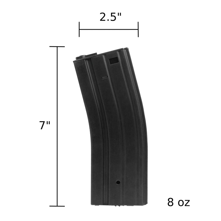 ARCTURUS M4/M16 Metal 350Rds Hi-Cap Wheel EMM Magazine - Melonite Finish