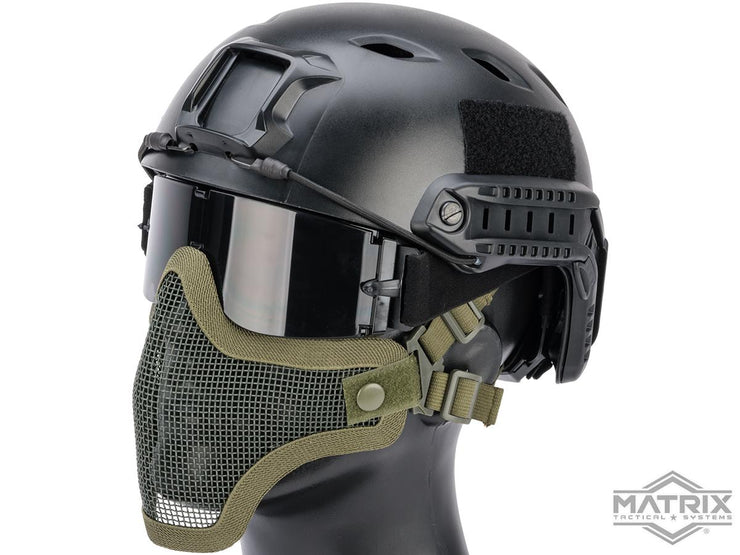 Matrix Iron Face Carbon Steel Mesh "Striker V1" Lower Half Mask