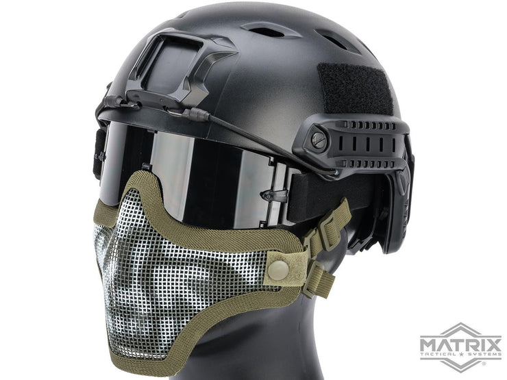 Matrix Iron Face Carbon Steel Mesh "Striker V1" Lower Half Mask