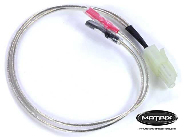 Matrix Gearbox Wiring For Airsoft AEG (Small Tamiya / Silver Element Cord / Motor Plug)