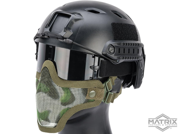 Matrix Iron Face Carbon Steel Mesh "Striker V1" Lower Half Mask