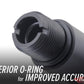 Angel Custom Barrel Extension Stabilizer w/ O-Ring for Airsoft Rifles (Length: 1.5" / Negative Threading)