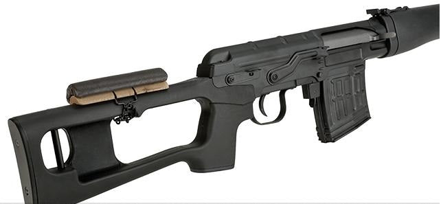 A&K SVD Dragunov Airsoft AEG Sniper Rifle w/ Metal Gearbox (Model: Black Polymer Furniture)