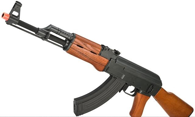 CYMA Standard AK47 Full Metal Real Wood Blowback Airsoft AEG Rifle (Gun Only)
