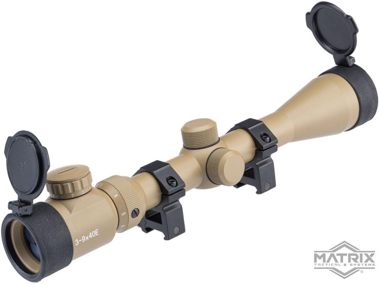 3-9X40 Professional Scope for Airsoft Rifles w/ Scope Rings