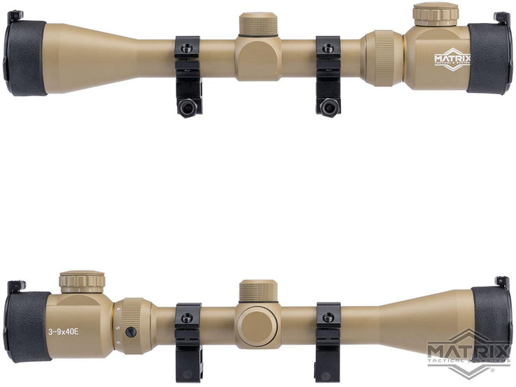 3-9X40 Professional Scope for Airsoft Rifles w/ Scope Rings