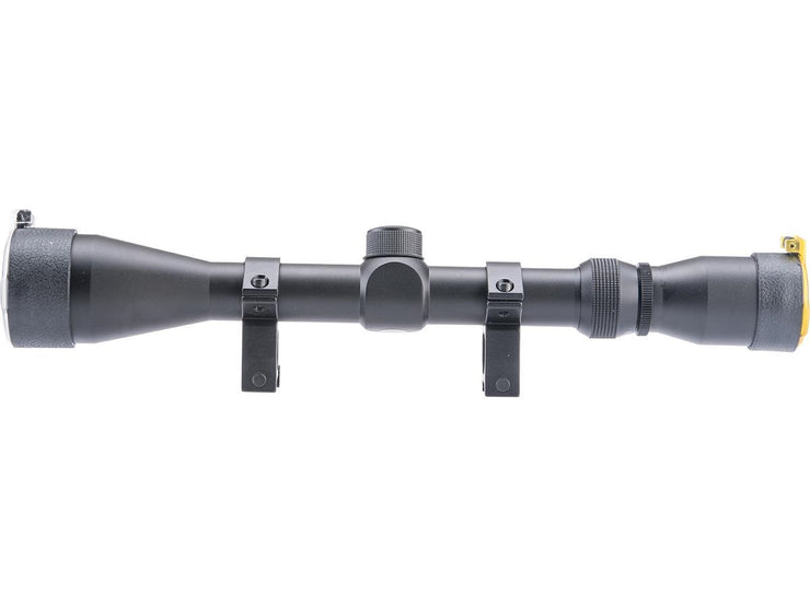 AIM Sports 3-9x40 Duplex Rifle Scope with Steel Ring Mount Set