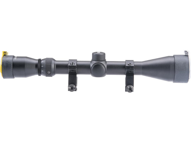 AIM Sports 3-9x40 Duplex Rifle Scope with Steel Ring Mount Set