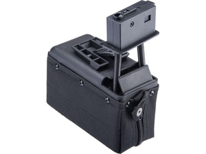 A&K 1500 Round Box Magazine with Upgraded High Strength Motor for Airsoft M249 Series AEG (Color: Black)