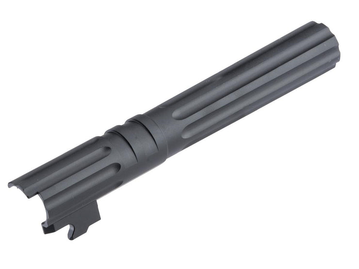 EDGE Airsoft "WARP" Aluminum Fixed Outer Barrel for 1911 / Hi-CAPA Gas Blowback Airsoft Pistols (Color: Black)