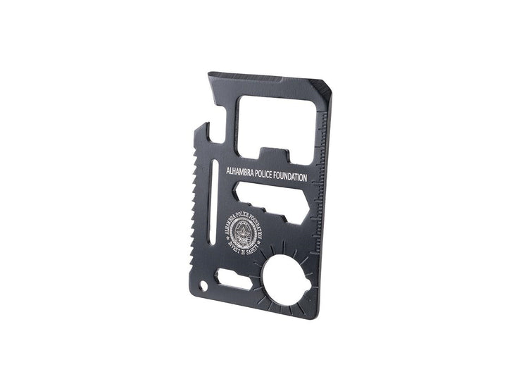 Alhambra Police Foundation Steel Black CNC Credit Card Sized Multi-Tool