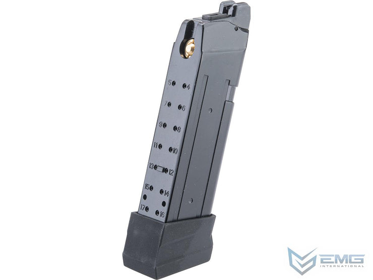 EMG 23rd Magazine F-1 Firearms GSF-19 / Glock G19 Airsoft GBB Magazine w/ Extended Baseplate