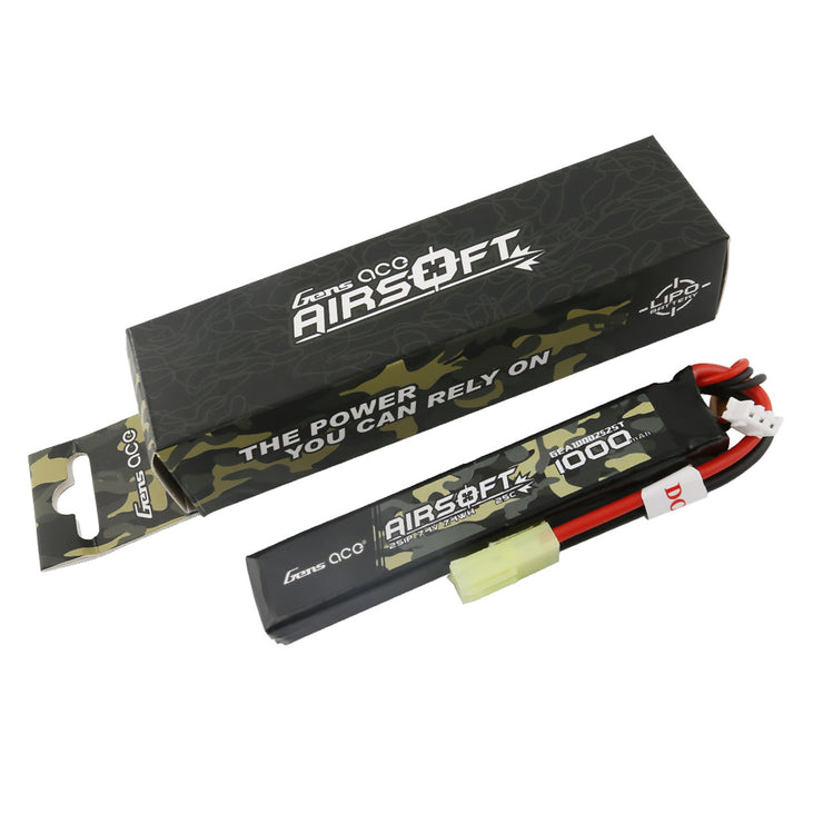 Gens ace 1000mAh 2S 25C 7.4V Airsoft Battery with Tamiya Plug