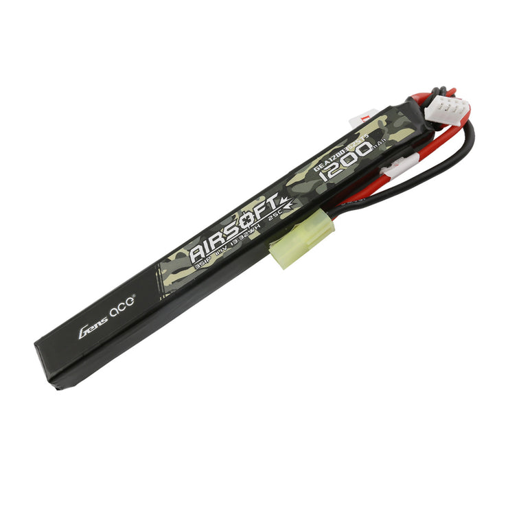 Gens ace 1200mAh 3S 25C 11.1V Slim Airsoft Gun Battery with Tamiya Plug