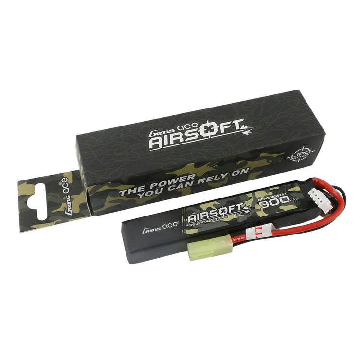 Gens ace 900mAh 3S 11.1V 25C Airsoft Battery with Tamiya Plug