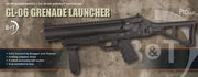 B&T GL-06 Stand Alone Airsoft 40mm Gas Grenade Launcher by ASG