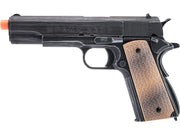 AW Custom Full Metal Custom "Molon Labe" Weathered 1911A1 Airsoft Gas Blowback Pistol (Color: Desert Grip)