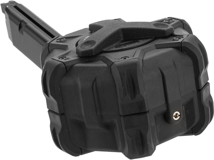 AW Custom Drum Magazine for Gas Blowback Airsoft Pistols & Rifles (SAI BLU/Elite Force GLOCK)