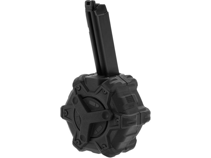AW Custom Drum Magazine for Gas Blowback Airsoft Pistols & Rifles (SAI BLU/Elite Force GLOCK)