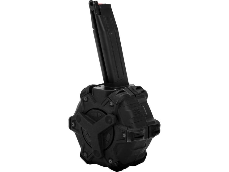 AW Custom Drum Magazine for Gas Blowback Airsoft Pistols & Rifles (Model: TM Hi-Capa)
