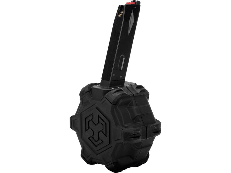 AW Custom Drum Magazine for Gas Blowback Airsoft Pistols & Rifles (M9)