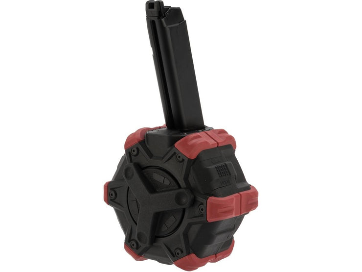 AW Custom Drum Magazine for Gas Blowback Airsoft Pistols & Rifles (SAI BLU/Elite Force GLOCK)