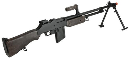 BAR M1918 A2 Full Size Full Metal Airsoft AEG Rifle w/ Steel Bipod by Matrix (Real Wood)