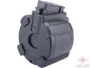 Avengers 1200 Round Electric Drum Magazine for Airsoft AEG Rifles (Model: AK - Black / Button)