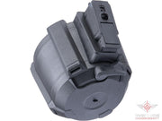 Avengers 1200 Round Electric Drum Magazine for Airsoft AEG Rifles (Model: AK - Black / Button)
