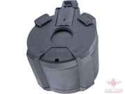 Avengers 1200 Round Electric Drum Magazine for Airsoft AEG Rifles (Model: AK - Black / Button)