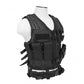 NcStar Military Cross Draw Vest w/ Integrated Holster - (TAN XL-2XL)