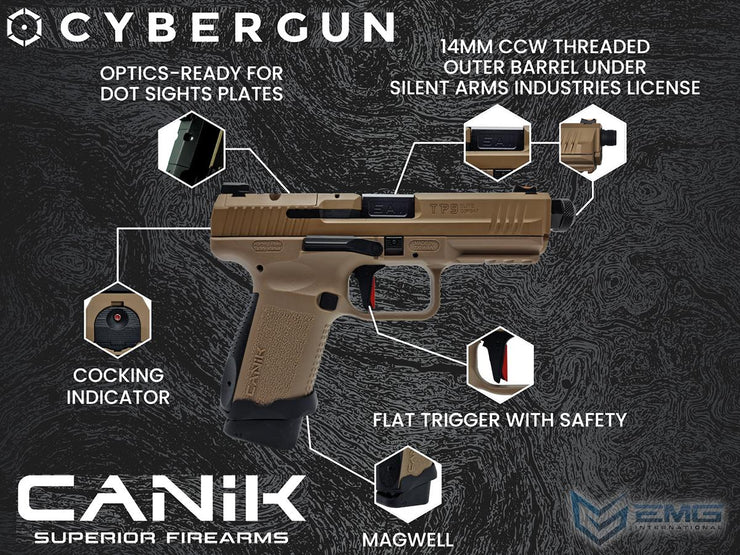 Canik x Salient Arms TP9 Elite Combat Airsoft Training Pistol Licensed by Cybergun / EMG