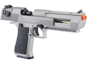 Magnum Research Licensed Semi/Full Auto Metal Desert Eagle CO2 Gas Blowback Airsoft Pistol by KWC (Color: Gray w/ Rail)