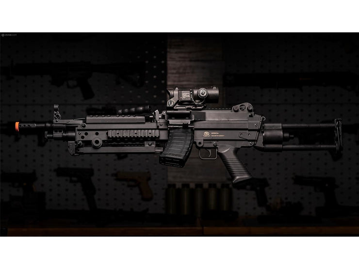 Cybergun FN Licensed M249 MINIMI "Featherweight" Airsoft Machine Gun (Model: Para / <350 FPS / Add 2500rd Box Magazine)