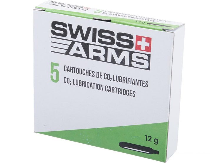 Swiss Arms 12g CO2 Lubrication Cartridges (Box of 5)
