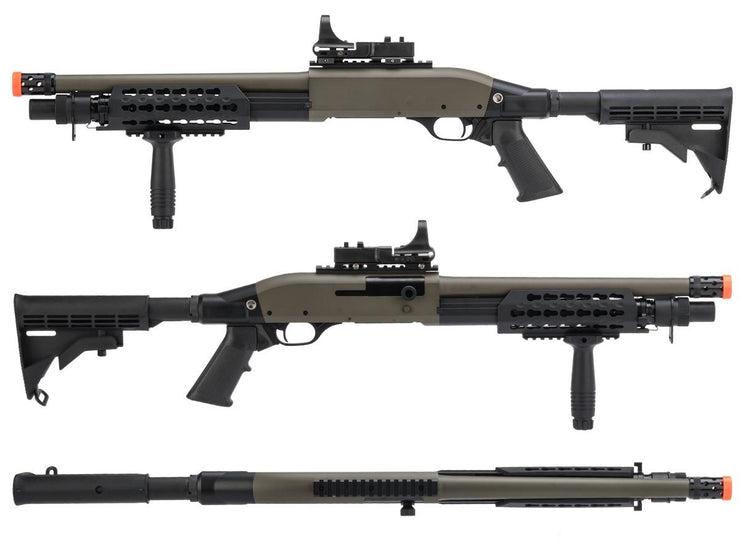 CYMA Sport Tactical M3 Super 90 3-Round Burst Airsoft Shotgun (Model: KeyMod Tactical / OD Green)