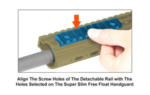 UTG PRO 7-Slot Super Slim Free Float Rail Section -FDE