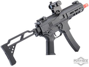 Matrix x Double Eagle M924 Airsoft AEG SMG w/ M-LOK Handguard and Falcon Gearbox (Model: 370 FPS / Black)