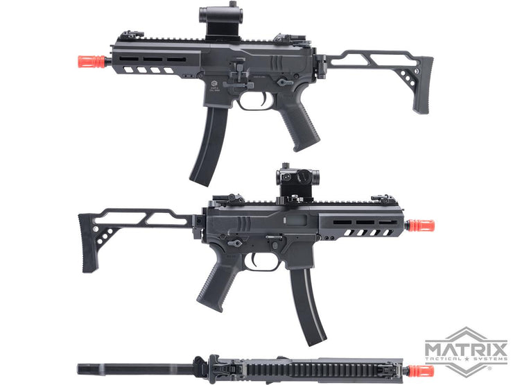 Matrix x Double Eagle M924 Airsoft AEG SMG w/ M-LOK Handguard and Falcon Gearbox (Model: 370 FPS / Black)