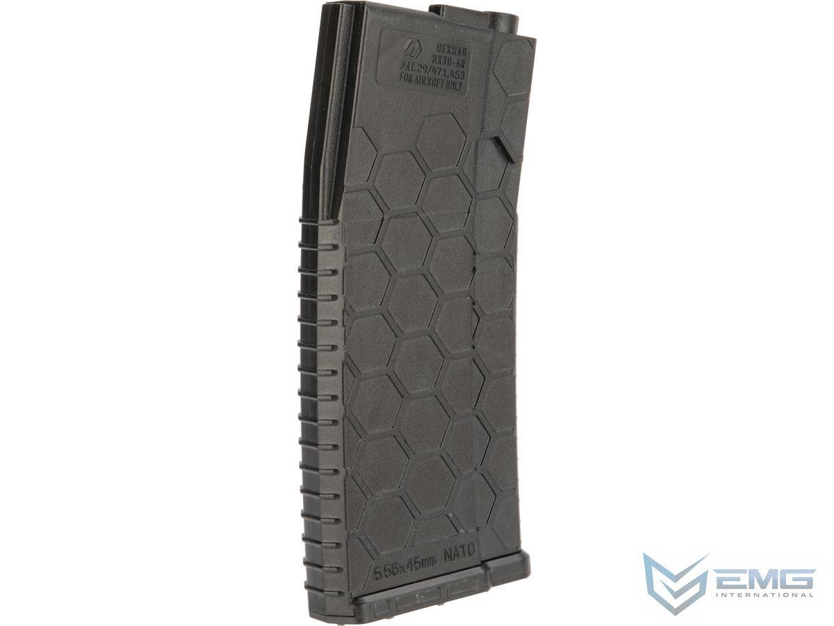 EMG Helios Hexmag ECO Airsoft 120rds ABS Mid-Cap Magazine for M4 / M16 Series Airsoft AEG Rifles (Black / Single)