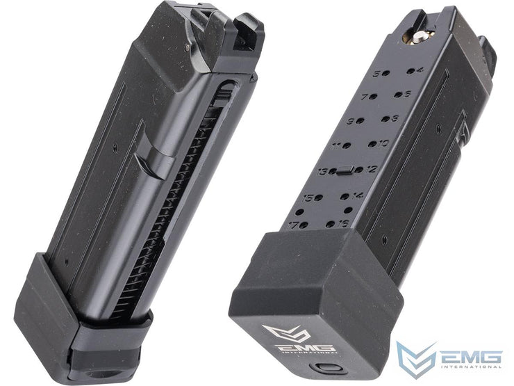 EMG 23rd Magazine F-1 Firearms GSF-19 / Glock G19 Airsoft GBB Magazine w/ Extended Baseplate