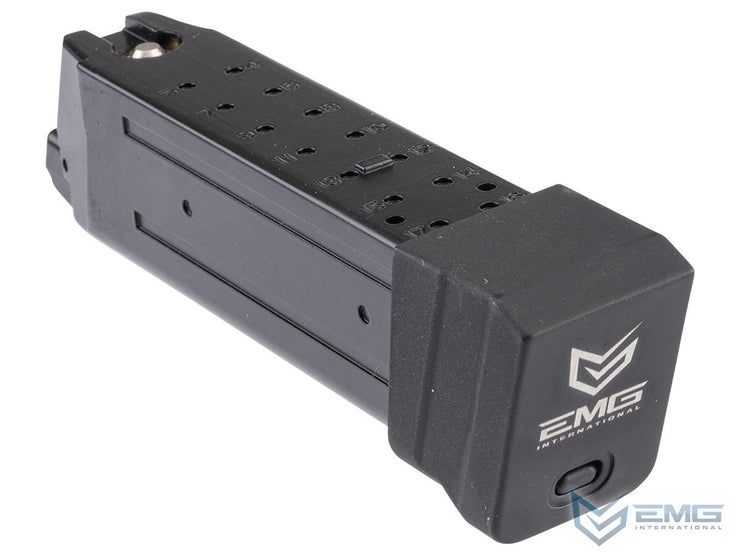 EMG 23rd Magazine F-1 Firearms GSF-19 / Glock G19 Airsoft GBB Magazine w/ Extended Baseplate