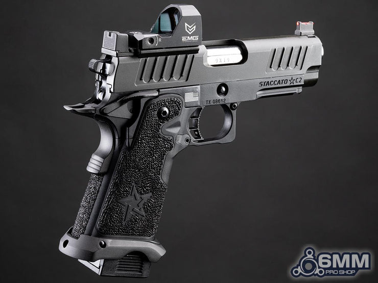 6mmProShop Staccato Licensed C2 Compact 2011 Gas Blowback T8 Airsoft Pistol (Color: Black / Green Gas / Gun Only)