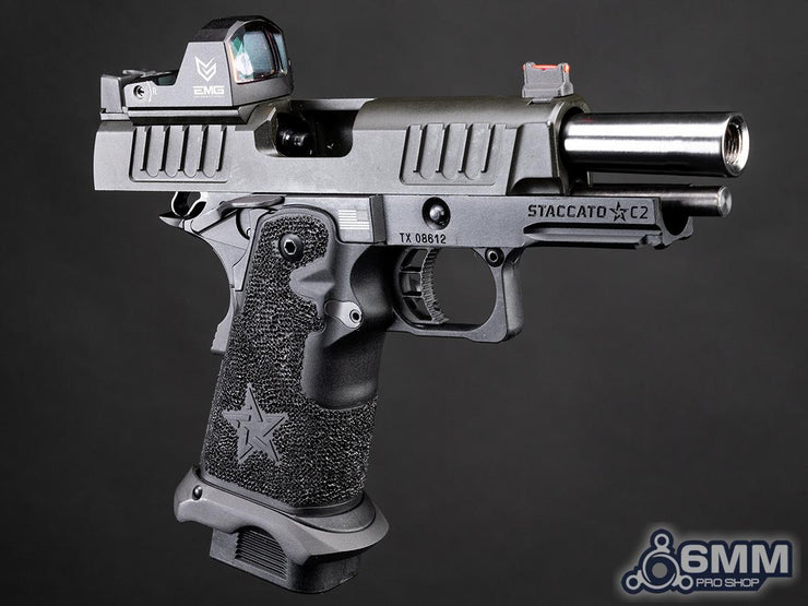 6mmProShop Staccato Licensed C2 Compact 2011 Gas Blowback T8 Airsoft Pistol (Color: Black / Green Gas / Gun Only)