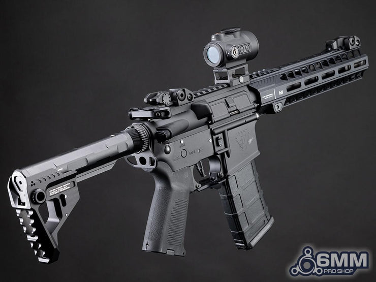 6mmProShop Strike Industries Licensed "Sentinel" M4 Airsoft AEG Rifle by E&C (10" GRIDLOK LITE)