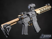 6mmProShop Strike Industries Licensed "Sentinel" M4 Airsoft AEG Rifle by E&C (10" GRIDLOK LITE)