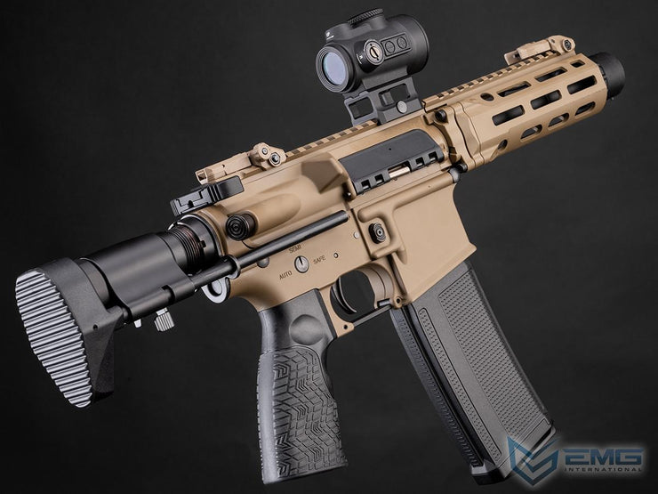 EMG Daniel Defense Licensed DDM4 PDW Airsoft AEG Rifle w/ CYMA Platinum Gearbox (Flat Dark Earth / 350 FPS / Gun Only)