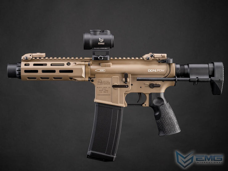 EMG Daniel Defense Licensed DDM4 PDW Airsoft AEG Rifle w/ CYMA Platinum Gearbox (Flat Dark Earth / 350 FPS / Gun Only)