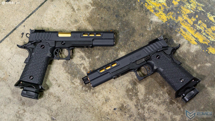 EMG / STI International DVC 3-GUN 2011 Full Auto Select Fire Airsoft Training Pistol (Model: Threaded Barrel / Green Gas / Gun Only)